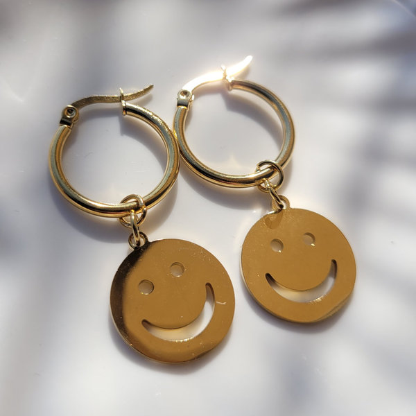 Ohrring "Smiley" gold