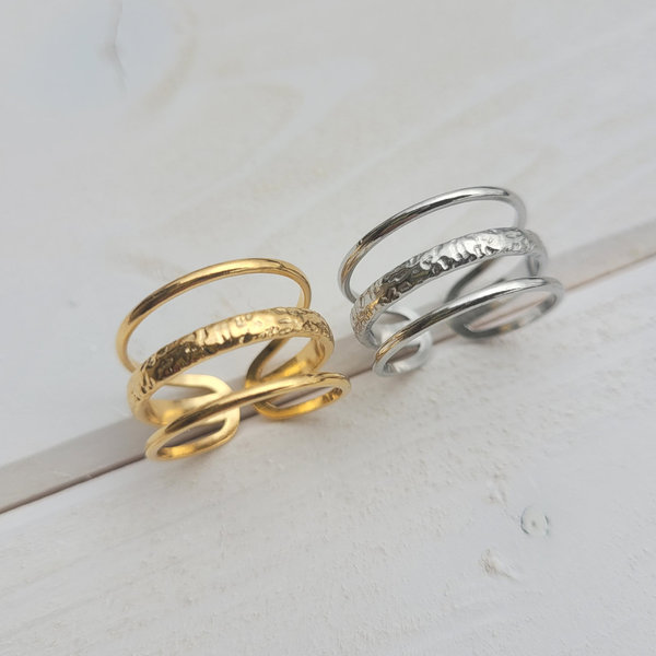 Ring "Boho Love" gold & silber
